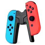 OFFCUP Joy Con Charging Grip Handle for Nintendo Switch/OLED, Joystick Charging Comfort V-Shaped Game Grip Controller with Battery Indicators, High Speed for Joy-Con Charger Grip USB Type-C Cable