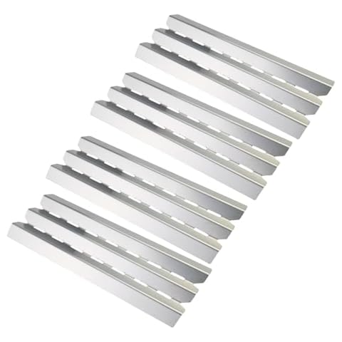 Zemibi Grill Heat Plates Replacement for 9615-67, 9625-54, 9625-57, 9625-64, 9625-67, 9625-84, 9625-87, 9635-84, 9635-87, Baron 320 Baron 340 Baron 420 Baron 440 Baron 540, 15 7/8" x 6", 4 Pack Cover