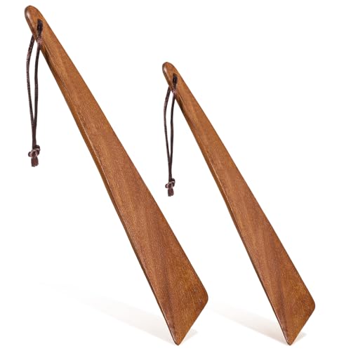 2 Pcs Teak Wood Spatula for Cooking, Spurtle Spatula, Flat Wooden Turner Wood Cooking Utensil, Kitchen Spatulas for Flipping, Serving, Scraping & Turning