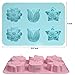 Sakolla 6-Cavity Flower Soap Molds Silicone, 2 Pack Tulip Different Flower Shapes Silicone Molds for Soap, Lotion Bar, Bath Bombs, Chocolate, Candy Baking Molds Jelly, Ice Cube Tray