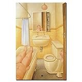  Cuadro decoración baño Botero 40 x 26 x 7mm de grosor. El Baño reproducción litográfica aplicada sobre madera DMF con polímero plástico protector impermeable. Colgador incluido.