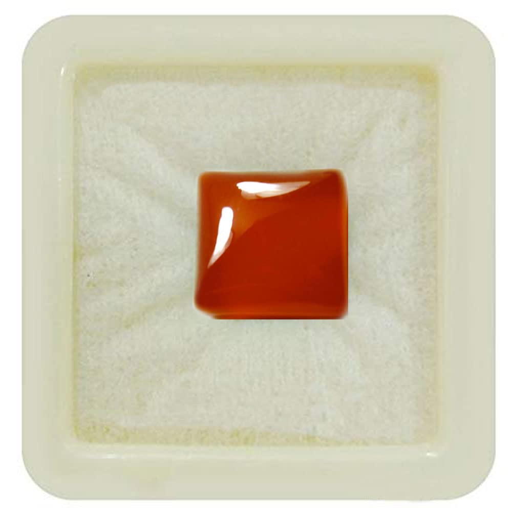 Gemsonclick Real Certified Carnelian Stone 8.25 Ratti 7.5 Carat Raat-Ratuva Square Chakra Healing Bead Birthstone Chakra Healing Mangal Stone Art and Craft Supplies (B09YVD579B) Amazon Price History, Amazon Price Tracker