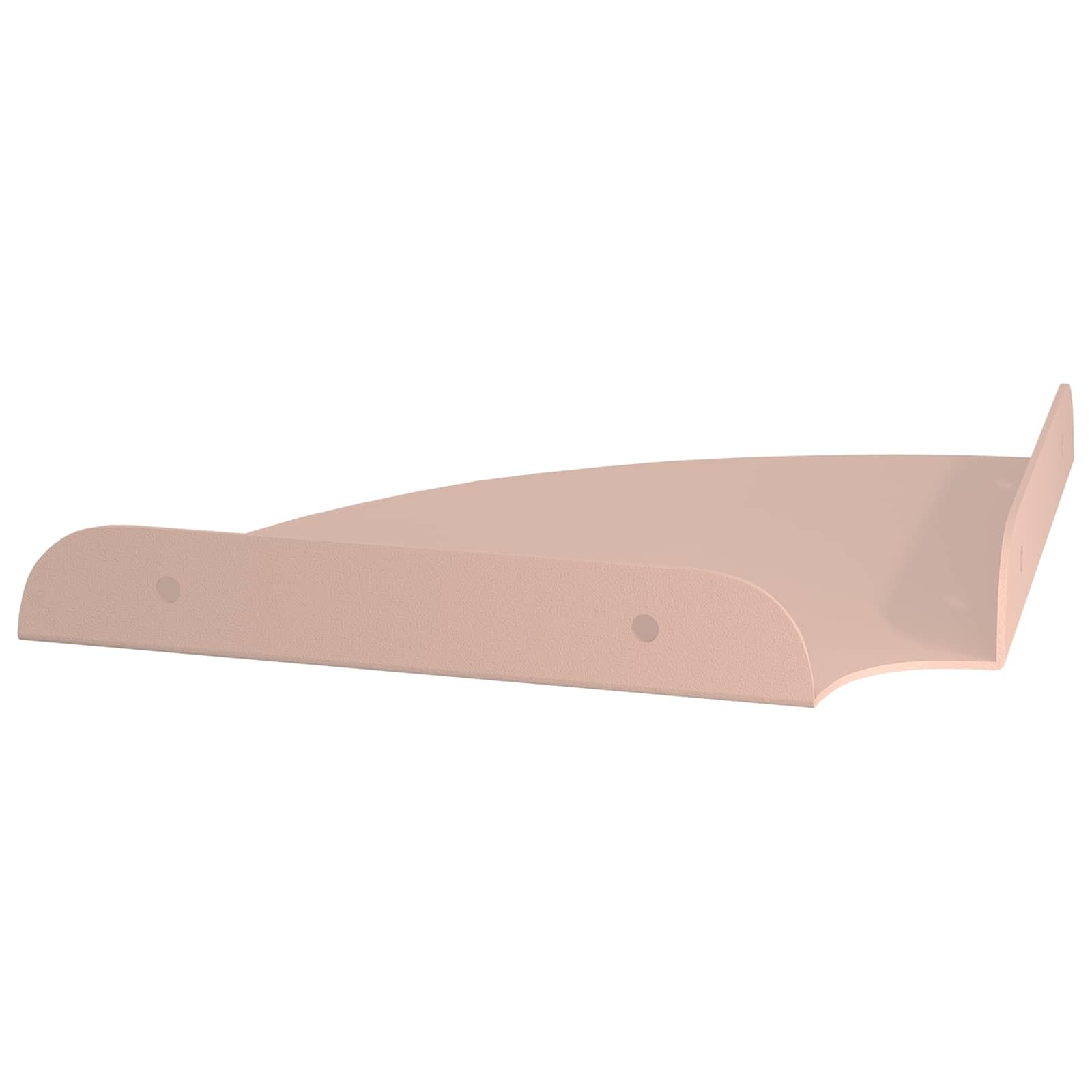 Schwebendes Wandregal Set 4 x Rosa 18 x 18 x 2 cm matt Stahl, Hängeregal mit erhabenen Kanten für Bücherregal Gewürzregal Ablage an Wand und Ecke, Deko Ordnung