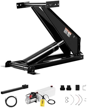 VEVOR Hydraulic Dump Lift Kit, 17,600 lb/8 T Dump Trailer Hydraulic Scissor Hoist Kit Standard Kit, Hydraulic Dump Bed Kit with 12V Hydraulic Pump Unit Suitable for Scissor Lift Dump Trailers Trucks