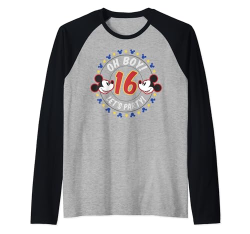T-shirt Mickey and Friends 16th birthday raglan baseball tee ado