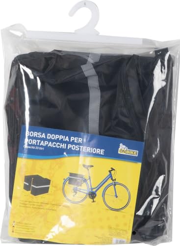 On Bike Borsa Doppia Posteriore Per Portapacchi Bici 23 Litri – Impermeabile, Antistrappo, Con Cinghie Di Fissaggio, Ideale Per Viaggi, Spesa E Uso Quotidiano - 2