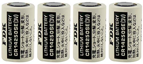 FDK CR14250SE 1/2 AA 3V Lithium Hign Capacity 14250 Batteries x 4