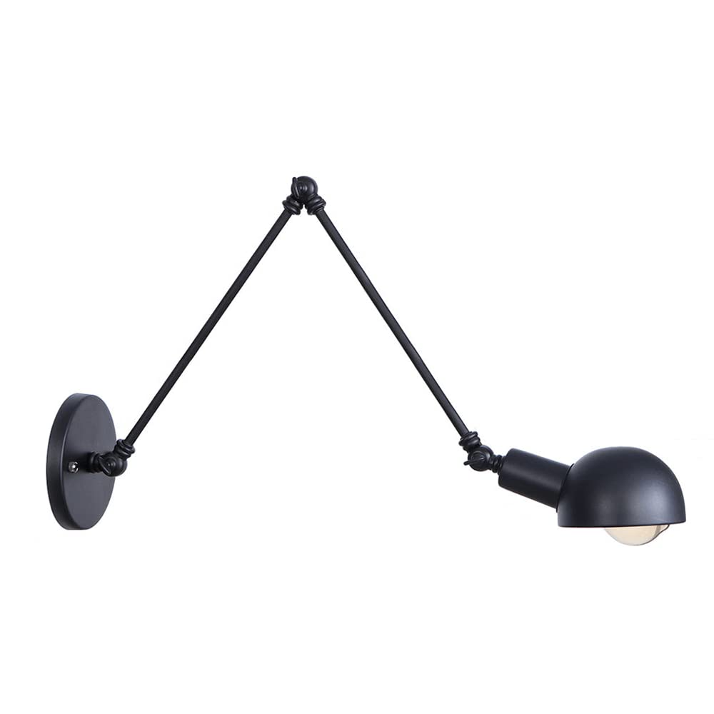 FYZDLAOR Industrial Style Wrought Iron Long Arm Sconces,Hardwired Industrial Wall Sconce,for Kitchen Bedroom Doorwayaisle Stairs Corridor Balcony Restaurant Bar