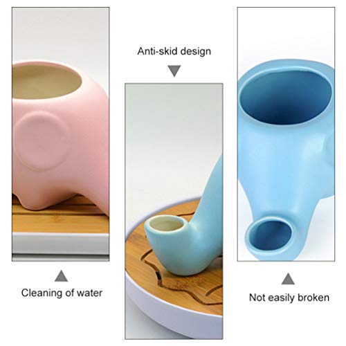 ULTECHVO Alimentador de Cerâmica para Animais de Estimação com Design Antiderrapante Formato de Elef