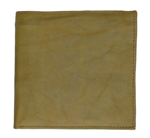 Marshal® Wallet Men's Genuine Leather Hipster Bifold Wallet (Tan)2