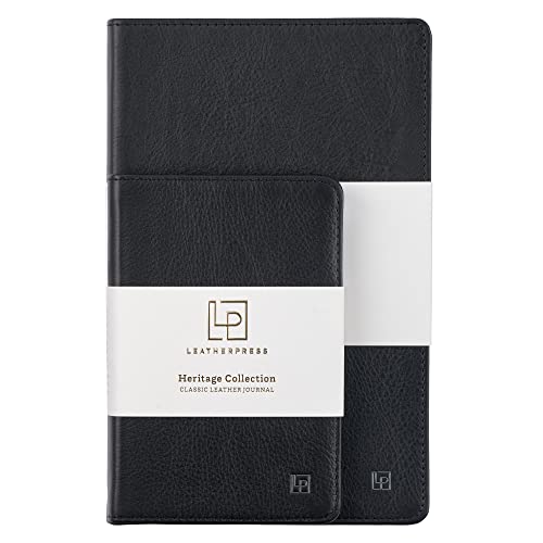 Carnet de notes cuir ligné Leatherpress format poche 186 pages numérotées - 6
