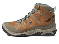 KEEN Women's Circadia Mid Waterproof Hiking Boot, Toasted Coconut Nth Atlantic, 7 US