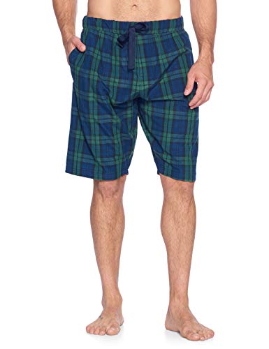 Ashford & Brooks Men’s Sleep Pajama Lounge Boxer Shorts | Woven Plaid PJ Jammies Boxers Bottoms2
