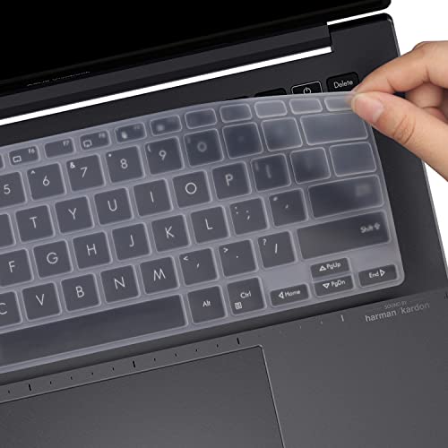 Image of Saco Laptop Keyboard Cover Skin for 2022 OLED ASUS Vivobook X1405ZA, Vivobook S14 Flip TN3402QA / S3402ZA, Zenbook 14 UX3402ZA 14 Inch OLED Thin and Light Laptop (Not Fit for K3400 M3401)
