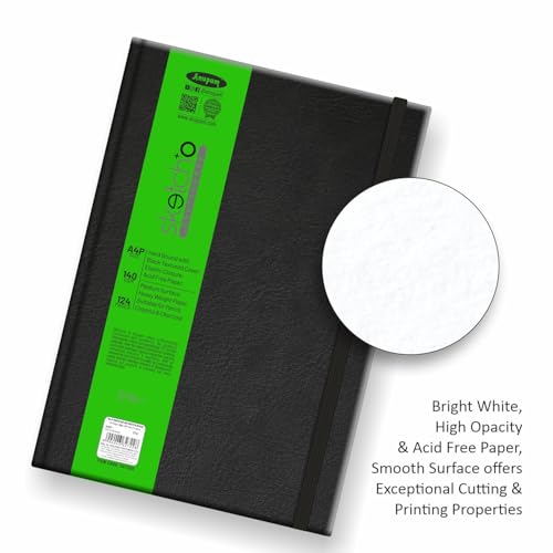 Image of Anupam SketchO Sketchbook Hardbound, Portrait Opening 140 GSM Acid Free Natural Shade Paper (A5 Size 128 Pages)