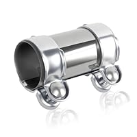Auspuffschelle, ø 60mmX125mm Auspuff Rohrverbinder Doppelschelle Edelstahl Auspuff Schelle Universal Auspuffrohrklemme Abgasrohrverbinder für Auspuffrohr Auto