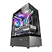 Produktbild Mars Gaming MC-XO, Gaming-Gehäuse ATX, Doppeltes Rahmenloses Gehärtetes Glas bei 90°, 12cm FRGB-Lüfter, SIDECOOL-Kühlsystem, Mid-Tower PC mit Doppelkammer-Design, Großzügiger Innenraum, Schwarz