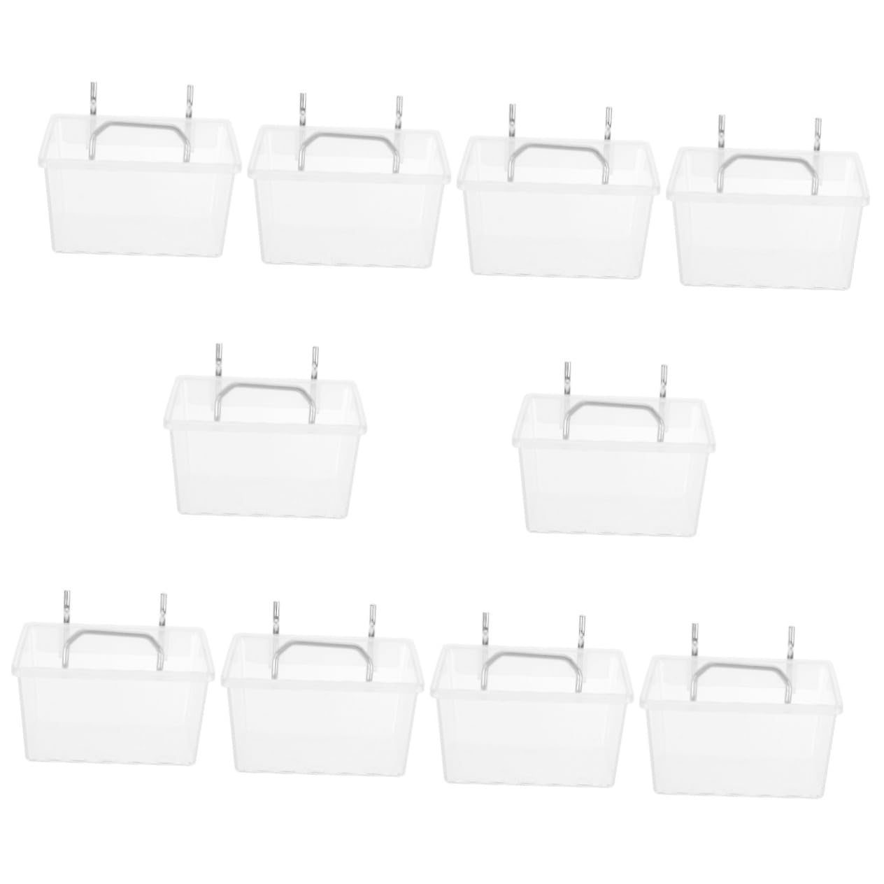 Gogogmee 10pcs Workbench Organizer White Pegboard Hooks Bins for Hardware Storage