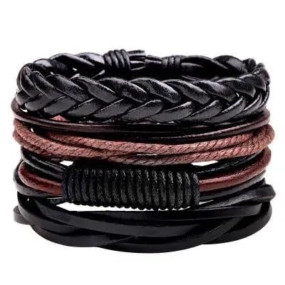 YouBella Bracelets for Men and Boys Black Leather Bracelet for Men | European Hot Retro Style Leather Band Bracelets for Men | Birthday Gift for Men and Boys Anniversary Gift for Husband (Style 2) (B0CBN75M3Z) Amazon Price History, Amazon Price Tracker