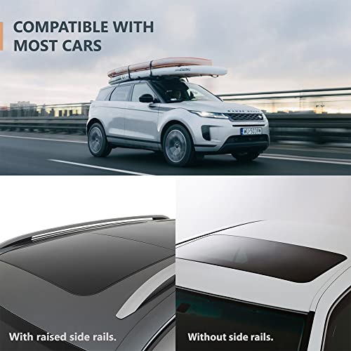 Thurso Surf Universal Soft Roof Rack For Kayak Paddle Board Sup Surfboard Ski Snowboard Multiple Installation Points Daisy Chain 7 In Wide Base 16 Ft Tie Down Straps Metal Buckles Portable Storage Bag #TOP1