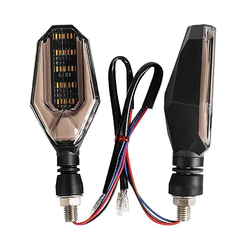 Clignotants moto 12 LED ambre feu indicateur de direction pour GS500E GS500F