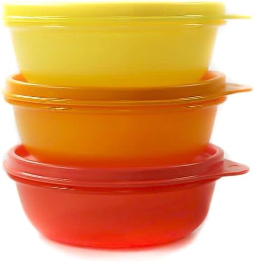 TUPPERWARE Hit-Parade 30921 Set 3 Contenitori Panorama 600 Ml, Ermetici, Blu Scuro/Azzurro/Turchese, Diametro 16.5 Cm - 2