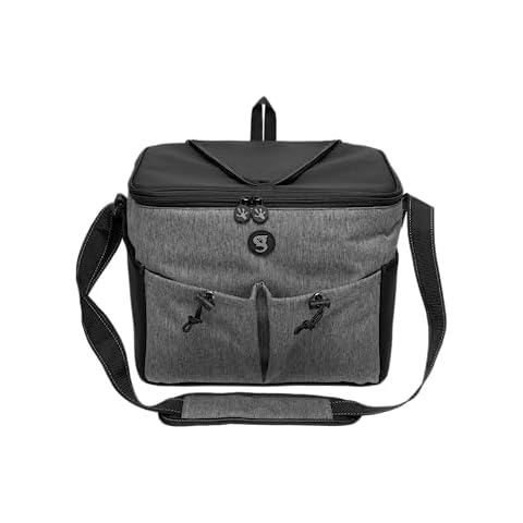 geckobrands Large Removable Hardliner Tote Cooler – Holds Up to 24 Cans or 15 Bottles, 5 Pockets/2 Neoprene, Easy Access Lid Cover