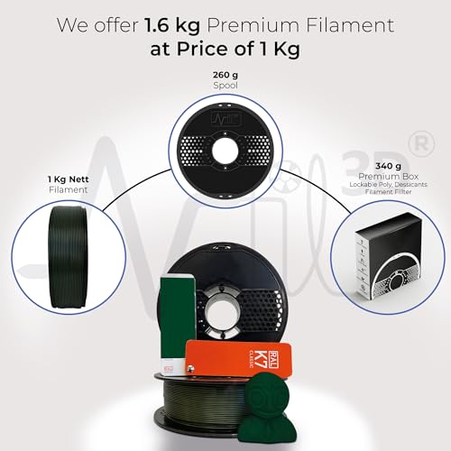 Image of NFIL3D Premium HS PLA+ Army Green - 3D Printing Filament | Compatible with All 3D Printers | 1.75mm | 1Kg Nett Weight