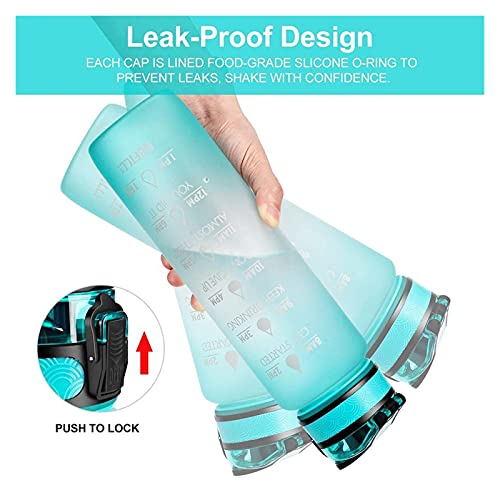 YINYANG Motiverende waterfles met tijdmarkering lekvrije fles fit voor fitnesssporten (Color : Blue gradient) - Image 6