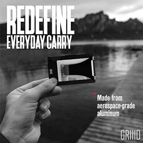 Griiid Airtag Wallet - Aluminum Credit Card Holder & Money Clip Wallet For Men With Apple Airtag Holder - Slim Minimalist Wallet - Rfid Blocking Smart Air Tag Wallet - (No Airtag Included) #TOP5