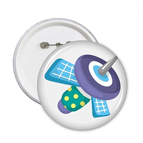 Badge Alien Monstre Satellite DIYthinker en Lot de 5 Boutons Ronds Multicolores Taille S