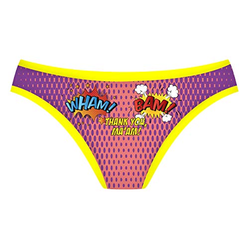 Wham Bam Gamer Girl Comic Pop Art Funny Unique Fashion Panties - Xl Violet #TOP7