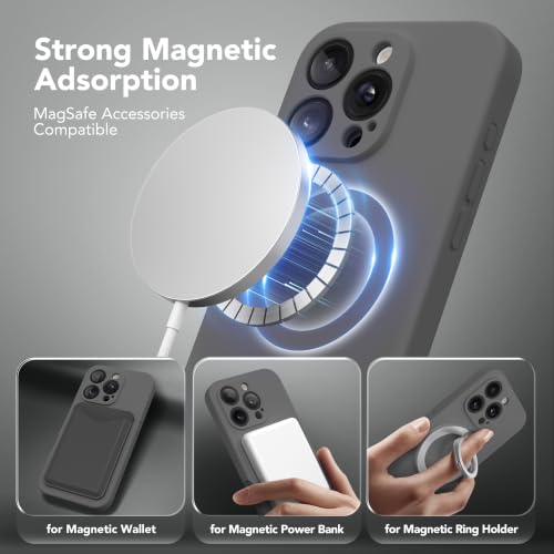 Image of Magnetic for iPhone 16 Pro Case Silicone Dark Gray