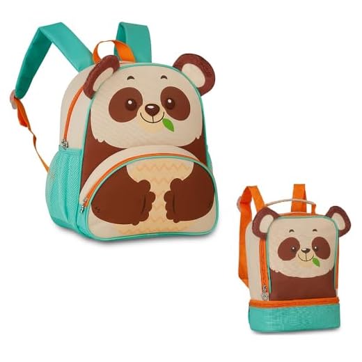 Kit Mochila Costas "13'' e Lancheira Clio Pets Panda - Clio Style