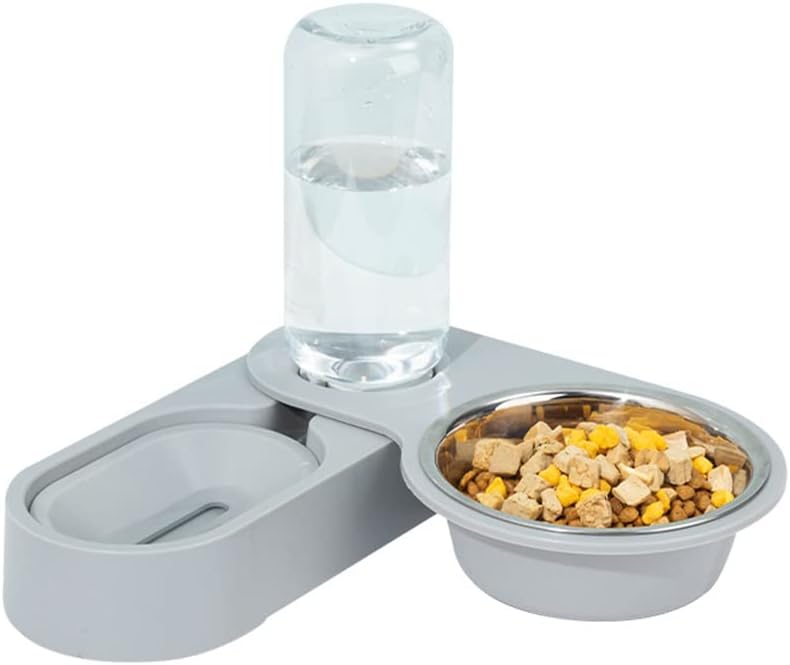 Cat Bowl Dog Food Bowl Automatic Cat Drink Fountain Double Bowls Puppy Kitten Feeding Bowl Pet Bowl Home Corner Pet Supplies,Green,255cm