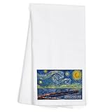Lantern Press Myrtle Beach, South Carolina, Starry Night, Springmaid Pier (100% Cotton Tea Towel, Decorative Hand Towel, for Kitchen and Home)