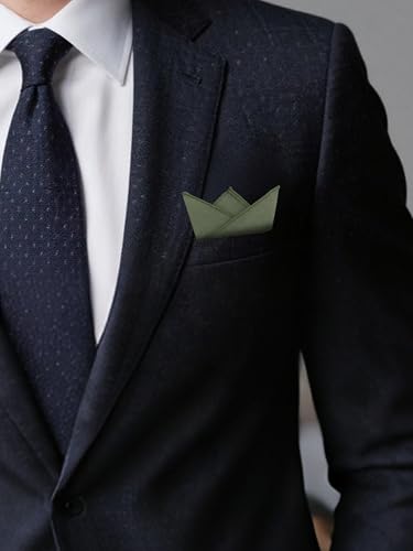 Image of Mantieqingway Cotton Handkerchiefs for Men Solid Color Pocket Square for Suit Formal Wedding Church
