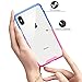 SALAWAT for iPhone Xs Case iPhone X Case, Clear iPhone Xs Case TPU Bumper Anti Scratch Thin Phone Case Cute Cover Reinforced Corners Shock Absorption Protective Case for iPhone X/Xs (Pink Blue)