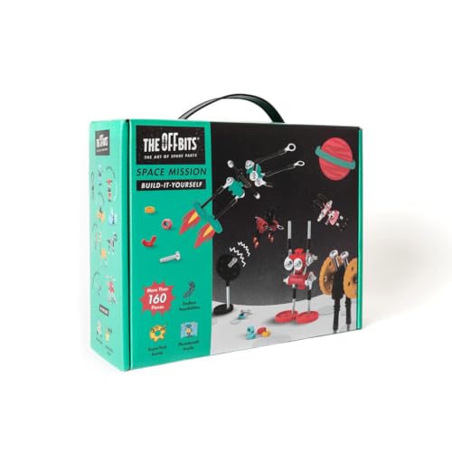Image of The Off Bits Space Mission Educational Build Your Own Robot Toy, Stem Building Toys for Boys and Girls, Valentine Birthday Gift for Kids Montessori Play Kit, Steam Toys for Kids Ages 6 7 8 9+