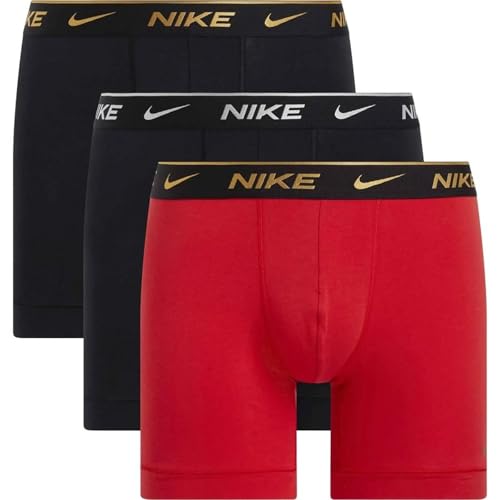 Nike Men`s Essential Micro Boxer Briefs 3 Pack, Silver, L