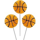 Super Sports Ball Candy Basketball, Football, Soccer, and Baseball, Individually Wrapped Sport Variety Pack (Basketball, 12-Pack)