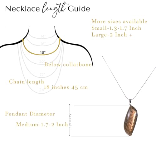 Handmade Labradorite Freeform Crystal Pendant Necklace - Dainty Charm Necklace, Healing Crystals and Gemstones, Vintage Jewelry for Women, Men's Necklace, Boho Black Stone Protection Birthstone Jewelry4