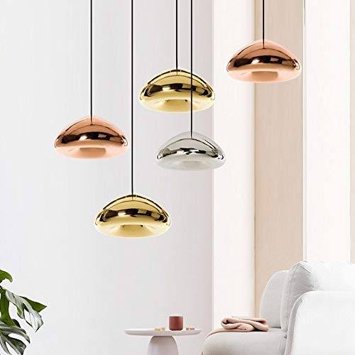 Pendant light globe ajustable avec suspension miroir chrome LED