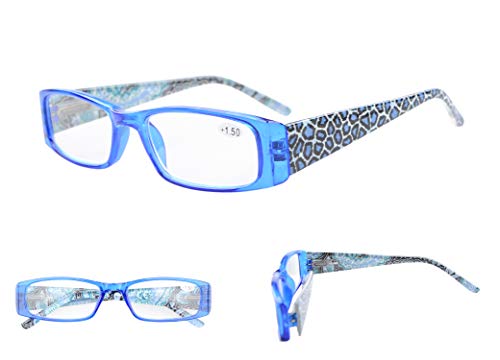 Image of Reading Glasses 5 Pairs Tiger Patterned Arms Readers for Women