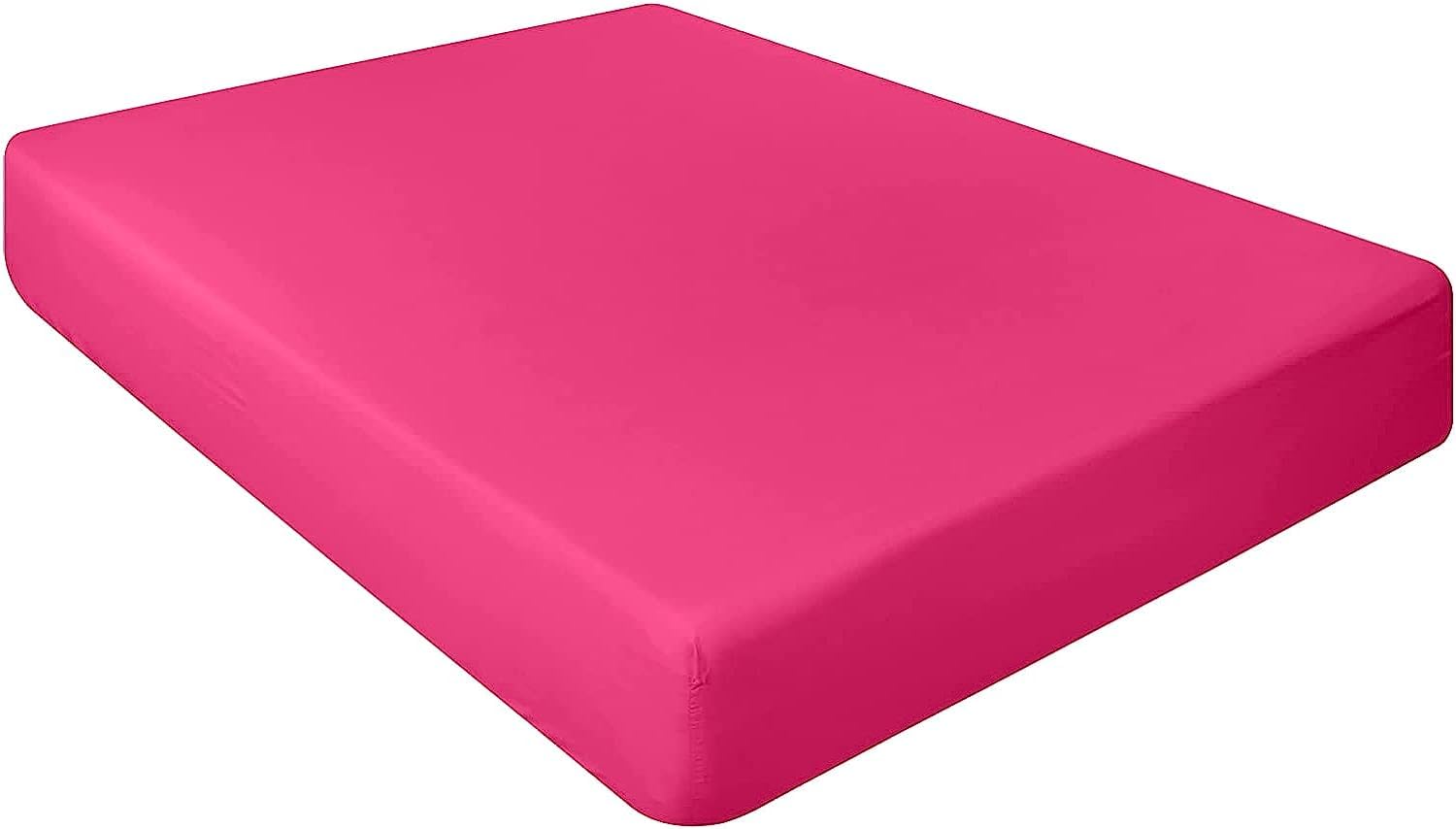 R&Z Cot Bed/Toddler Bed Fitted Sheets, 70x140cm Pack Of 2 (Fuscia)