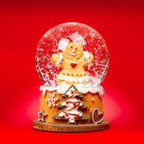 SIKORA SK23 Kleine Glas Deko Schneekugel Lebkuchenmädchen Weihnachten...