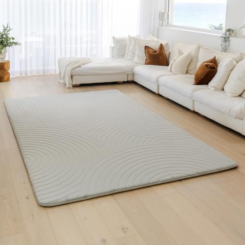 Muscle Mat Designer Relax Mat - 1.4 Thick Foam Base (Gray Textured 5 ft x 6.6 ft)
