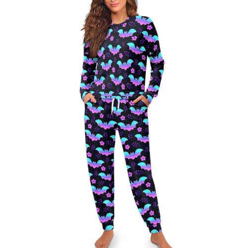 Image of Women's Pajamas Set Soft 2 Piece Loungewear Long Sleeve Pj Set