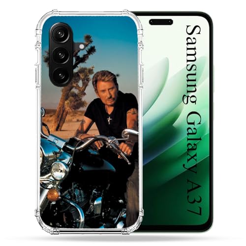 Coque antichoc Samsung A37 5G Johnny Hallyday moto robuste