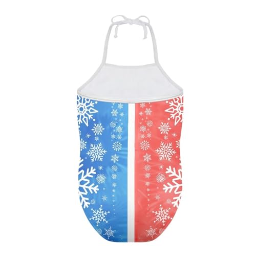 Image of Girls One Pieces Christmas Swimsuit Cute Swimwear Bathing Suits Beach Sport Halter Swimwear Vacation Pool Party Size